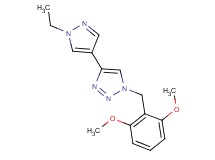 1-(2,6-dimethoxybenzyl)-4-(1-ethyl-1H-pyrazol-4-yl)-1H-1,2,3-triazole