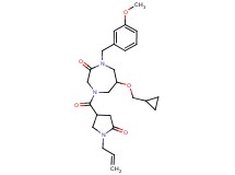 4-[(1-allyl-5-oxo-3-pyrrolidinyl)carbonyl]-6-(cyclopropylmethoxy)-1-(3-methoxybenzyl)-1,4-diazepan-2-one
