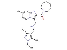 1-[2-(1-azepanylcarbonyl)-7-methylimidazo[1,2-a]pyridin-3-yl]-N-[(1-ethyl-3,5-dimethyl-1H-pyrazol-4-yl)methyl]methanamine