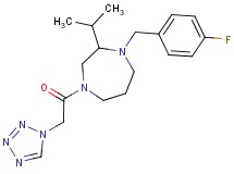 1-(4-fluorobenzyl)-2-isopropyl-4-(1H-tetrazol-1-ylacetyl)-1,4-diazepane