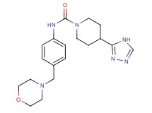 N-[4-(morpholin-4-ylmethyl)phenyl]-4-(4H-1,2,4-triazol-3-yl)piperidine-1-carboxamide