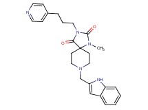 8-(1H-indol-2-ylmethyl)-1-methyl-3-[3-(4-pyridinyl)propyl]-1,3,8-triazaspiro[4.5]decane-2,4-dione