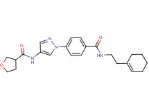 N-{1-[4-({[2-(1-cyclohexen-1-yl)ethyl]amino}carbonyl)phenyl]-1H-pyrazol-4-yl}tetrahydro-3-furancarboxamide