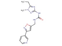 N-(5-ethyl-1-methyl-1H-1,2,4-triazol-3-yl)-N'-{[3-(3-pyridinyl)-5-isoxazolyl]methyl}urea
