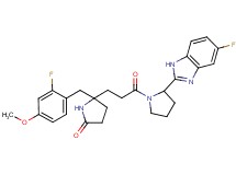 5-{3-[2-(5-fluoro-1H-benzimidazol-2-yl)-1-pyrrolidinyl]-3-oxopropyl}-5-(2-fluoro-4-methoxybenzyl)-2-pyrrolidinone