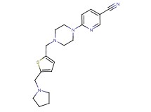 6-(4-{[5-(pyrrolidin-1-ylmethyl)-2-thienyl]methyl}piperazin-1-yl)nicotinonitrile