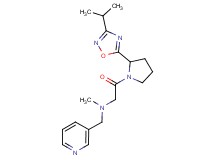 2-[2-(3-isopropyl-1,2,4-oxadiazol-5-yl)-1-pyrrolidinyl]-N-methyl-2-oxo-N-(3-pyridinylmethyl)ethanamine