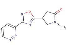 1-methyl-4-[3-(3-pyridazinyl)-1,2,4-oxadiazol-5-yl]-2-pyrrolidinone