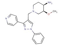 (3S*,4R*)-3-methoxy-1-[(1-phenyl-3-pyridin-4-yl-1H-pyrazol-4-yl)methyl]piperidin-4-amine