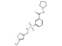 N-cyclopentyl-3-({[(5-methylisoxazol-3-yl)methyl]amino}sulfonyl)benzamide