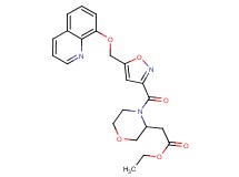 ethyl [4-({5-[(8-quinolinyloxy)methyl]-3-isoxazolyl}carbonyl)-3-morpholinyl]acetate