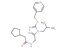 2-cyclopentyl-N-({4-isobutyl-5-[(4-pyridinylmethyl)thio]-4H-1,2,4-triazol-3-yl}methyl)acetamide