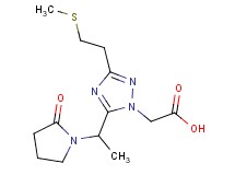 {3-[2-(methylthio)ethyl]-5-[1-(2-oxopyrrolidin-1-yl)ethyl]-1H-1,2,4-triazol-1-yl}acetic acid