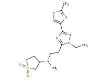 (1,1-dioxidotetrahydro-3-thienyl){2-[1-ethyl-3-(2-methyl-1,3-thiazol-4-yl)-1H-1,2,4-triazol-5-yl]ethyl}methylamine