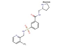 3-({[(3-methylpyridin-2-yl)methyl]amino}sulfonyl)-N-[(2R)-pyrrolidin-2-ylmethyl]benzamide