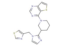 4-{3-[1-(1,3-thiazol-4-ylmethyl)-1H-imidazol-2-yl]piperidin-1-yl}thieno[3,2-d]pyrimidine