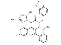 N-(1,3-benzodioxol-5-ylmethyl)-N-{[7-chloro-2-(2-methoxyphenyl)-3-quinolinyl]methyl}-2-(3,5-dimethyl-1H-1,2,4-triazol-1-yl)acetamide