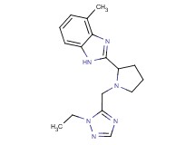 2-{1-[(1-ethyl-1H-1,2,4-triazol-5-yl)methyl]pyrrolidin-2-yl}-4-methyl-1H-benzimidazole