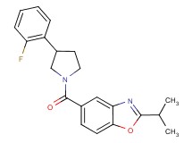 5-{[3-(2-fluorophenyl)-1-pyrrolidinyl]carbonyl}-2-isopropyl-1,3-benzoxazole