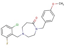 1-(2-chloro-6-fluorobenzyl)-4-(4-methoxybenzyl)-1,4-diazepan-5-one
