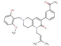 3-(3-acetylphenyl)-6-(2-hydroxy-6-methoxybenzyl)-1-(3-methyl-2-buten-1-yl)-5,6,7,8-tetrahydro-1,6-naphthyridin-2(1H)-one