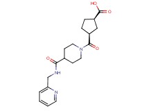 (1R*,3S*)-3-[(4-{[(pyridin-2-ylmethyl)amino]carbonyl}piperidin-1-yl)carbonyl]cyclopentanecarboxylic acid