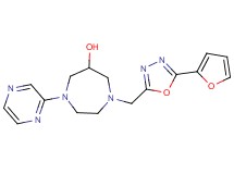 1-{[5-(2-furyl)-1,3,4-oxadiazol-2-yl]methyl}-4-pyrazin-2-yl-1,4-diazepan-6-ol