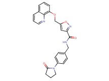 N-[4-(2-oxo-1-pyrrolidinyl)benzyl]-5-[(8-quinolinyloxy)methyl]-3-isoxazolecarboxamide