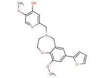 5-methoxy-2-{[9-methoxy-7-(2-thienyl)-2,3-dihydro-1,4-benzoxazepin-4(5H)-yl]methyl}pyridin-4-ol