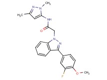 N-(1,3-dimethyl-1H-pyrazol-5-yl)-2-[3-(3-fluoro-4-methoxyphenyl)-1H-indazol-1-yl]acetamide