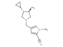 4-{[rel-(3R,4S)-3-amino-4-cyclopropyl-1-pyrrolidinyl]methyl}-1-methyl-1H-pyrrole-2-carbonitrile dihydrochloride