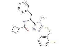 N-(1-{5-[(2-fluorobenzyl)thio]-4-methyl-4H-1,2,4-triazol-3-yl}-2-phenylethyl)cyclobutanecarboxamide