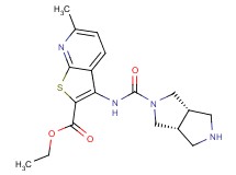 ethyl 3-{[rel-(3aR,6aS)-hexahydropyrrolo[3,4-c]pyrrol-2(1H)-ylcarbonyl]amino}-6-methylthieno[2,3-b]pyridine-2-carboxylate dihydrochloride