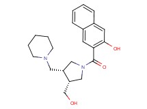 3-{[(3R*,4R*)-3-(hydroxymethyl)-4-(piperidin-1-ylmethyl)pyrrolidin-1-yl]carbonyl}-2-naphthol