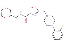 N-(1,4-dioxan-2-ylmethyl)-2-{[4-(2-fluorophenyl)-1-piperazinyl]methyl}-1,3-oxazole-4-carboxamide