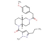 (4aR*,8aS*)-6-[(4-methoxyphenyl)acetyl]-1-[(1-methyl-3-propyl-1H-pyrazol-5-yl)carbonyl]decahydro-1,6-naphthyridine