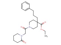 ethyl 1-[(2-oxo-1-piperidinyl)acetyl]-4-(3-phenylpropyl)-4-piperidinecarboxylate