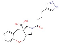 (3aS*,10aS*)-2-[4-(1H-pyrazol-4-yl)butanoyl]-2,3,3a,4-tetrahydro-1H-[1]benzoxepino[3,4-c]pyrrole-10a(10H)-carboxylic acid