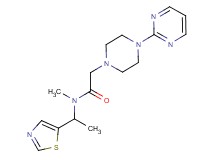 N-methyl-2-[4-(2-pyrimidinyl)-1-piperazinyl]-N-[1-(1,3-thiazol-5-yl)ethyl]acetamide