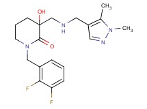 1-(2,3-difluorobenzyl)-3-({[(1,5-dimethyl-1H-pyrazol-4-yl)methyl]amino}methyl)-3-hydroxy-2-piperidinone