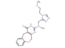 2-[{[4-(2-methoxyethyl)-4H-1,2,4-triazol-3-yl]methyl}(methyl)amino]-5,11-dihydro[1]benzoxepino[3,4-d]pyrimidin-4(3H)-one