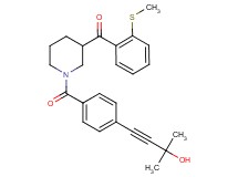 {1-[4-(3-hydroxy-3-methyl-1-butyn-1-yl)benzoyl]-3-piperidinyl}[2-(methylthio)phenyl]methanone