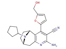 (5R*,8S*)-2-amino-10-cyclopentyl-4-[5-(hydroxymethyl)-2-furyl]-6,7,8,9-tetrahydro-5H-5,8-epiminocyclohepta[b]pyridine-3-carbonitrile
