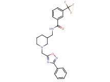 N-({1-[(3-phenyl-1,2,4-oxadiazol-5-yl)methyl]-3-piperidinyl}methyl)-3-(trifluoromethyl)benzamide