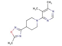 4,5-dimethyl-6-[4-(5-methyl-1,2,4-oxadiazol-3-yl)piperidin-1-yl]pyrimidine