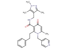 6-methyl-4-oxo-2-(2-phenylethyl)-1-(4-pyridinylmethyl)-N-[(1,3,5-trimethyl-1H-pyrazol-4-yl)methyl]-1,4-dihydro-3-pyridinecarboxamide