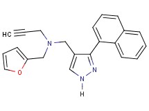 (2-furylmethyl){[3-(1-naphthyl)-1H-pyrazol-4-yl]methyl}2-propyn-1-ylamine