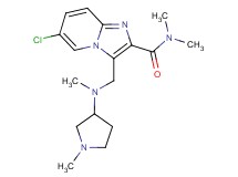 6-chloro-N,N-dimethyl-3-{[methyl(1-methylpyrrolidin-3-yl)amino]methyl}imidazo[1,2-a]pyridine-2-carboxamide