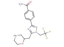 4-[5-(morpholin-2-ylmethyl)-1-(2,2,2-trifluoroethyl)-1H-1,2,4-triazol-3-yl]benzamide