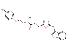 3-[5-(1H-indol-3-ylmethyl)-1,3,4-oxadiazol-2-yl]-N-methyl-N-[2-(4-methylphenoxy)ethyl]propanamide